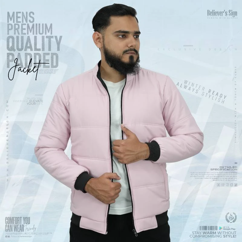 Premium Padding Jacket - Pink (Single Side Usable)