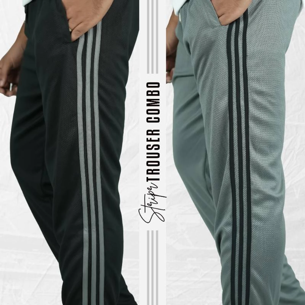 Men's Comfortable Soft Side-striped Trousers - 2 Pcs