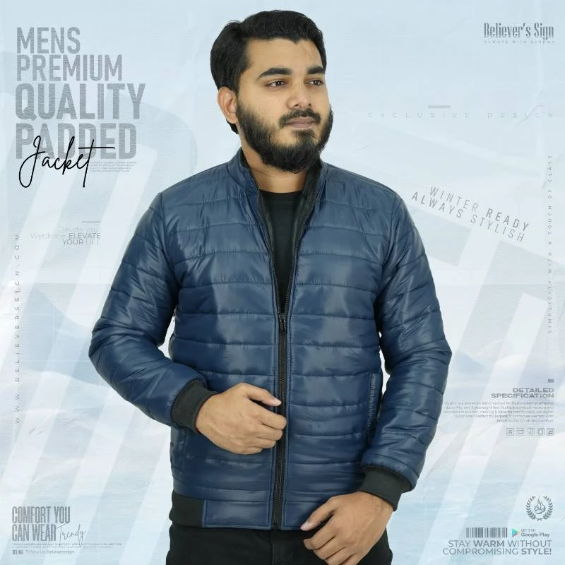 Premium Padding Jacket - Navy (Single Side Usable)